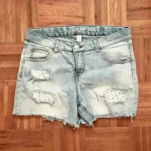 cat & jack distressed short shorts youth xl 14-16